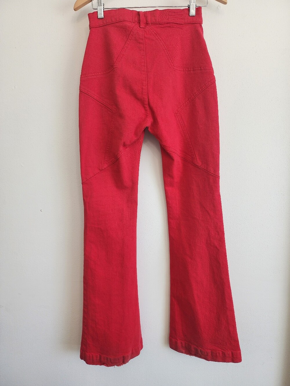 Revice Denim Red Venus Flare Star Back Jeans 27 High Rise Boho Western Retro - Picture 8 of 15